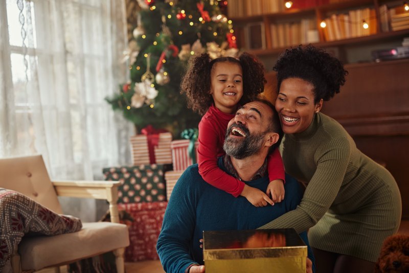 a family enjoying the holidays in Richardson